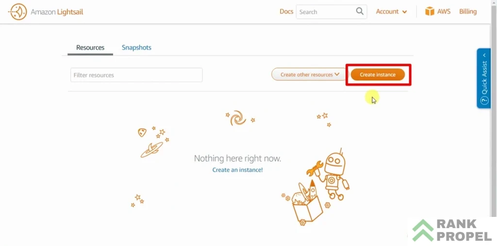Amazon Lightsail Instance